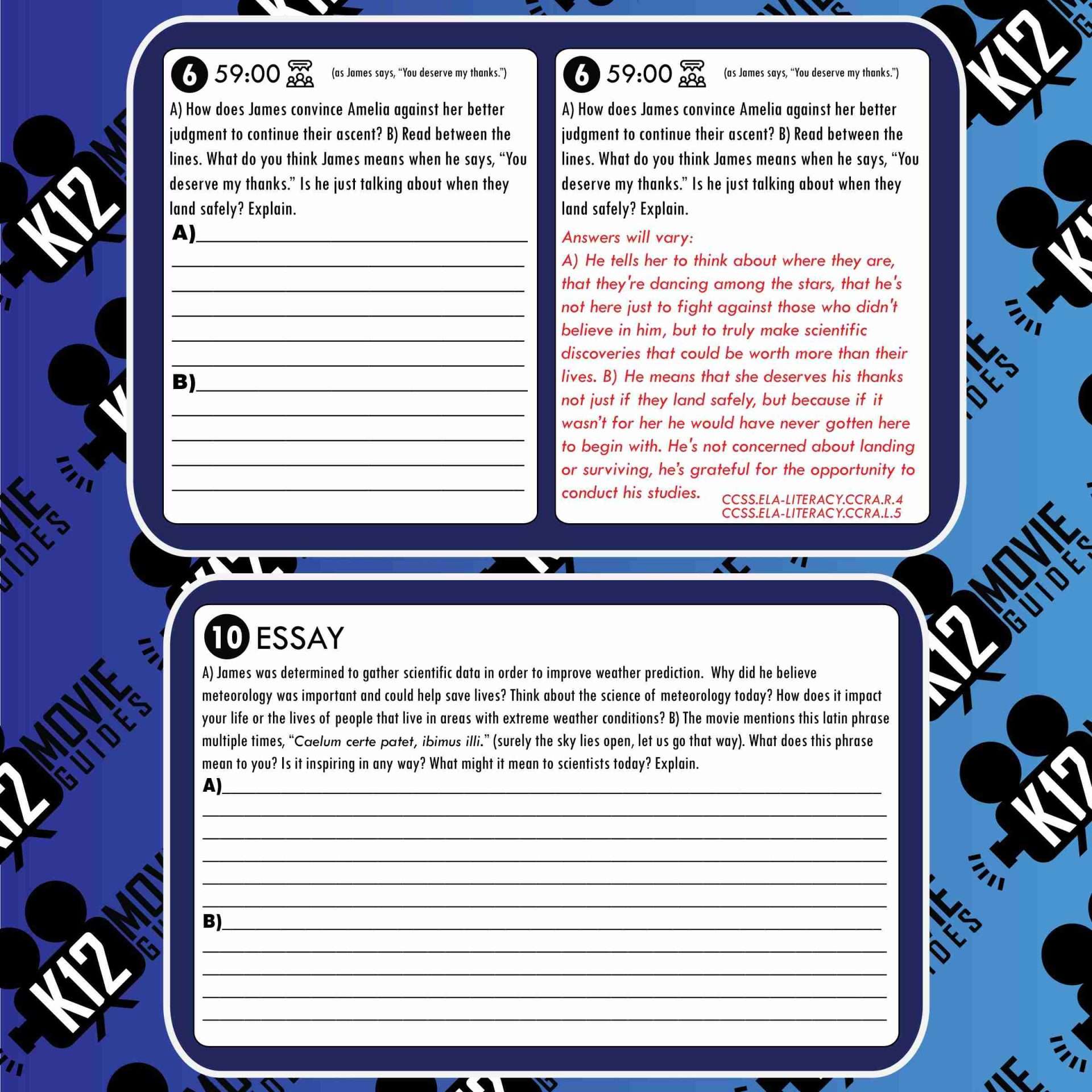 The Aeronauts Movie Guide | Questions | Worksheet (PG13 - 2019) Free Sample