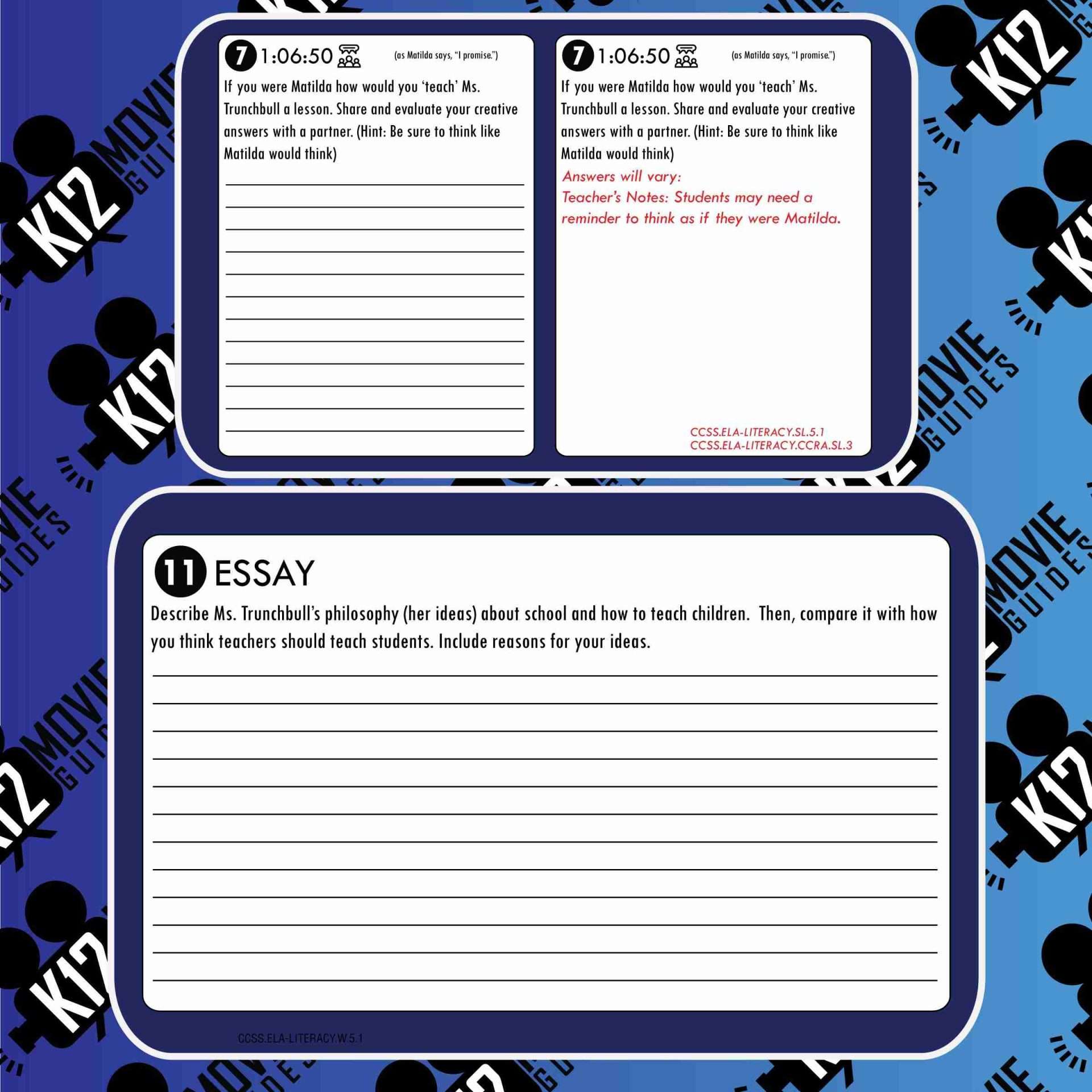 Matilda Movie Guide | Questions | Worksheet | Google Forms (PG - 1996) Free Sample