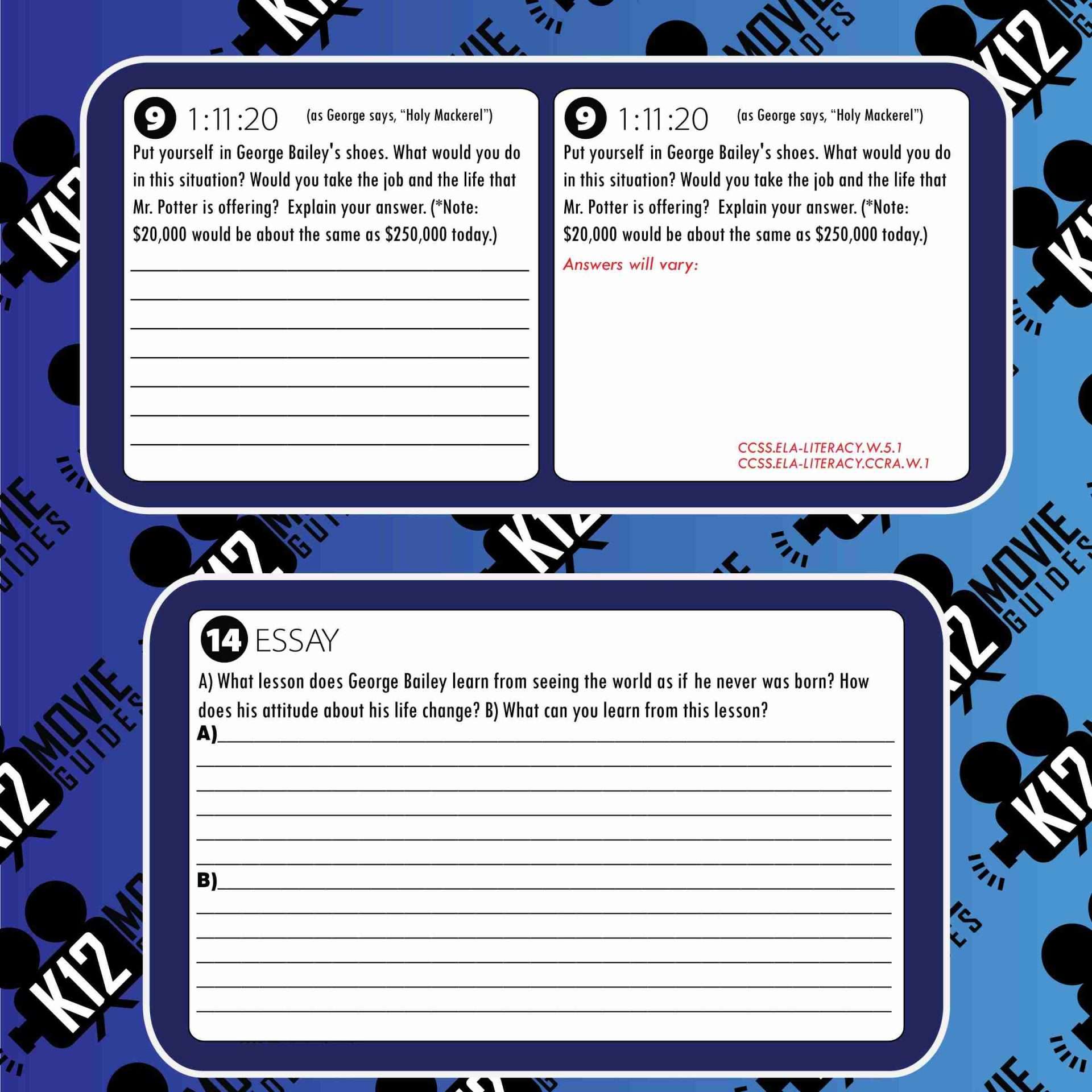 It's a Wonderful Life Movie Guide | Questions | Worksheet | Google Form(PG-1946) Free Sample