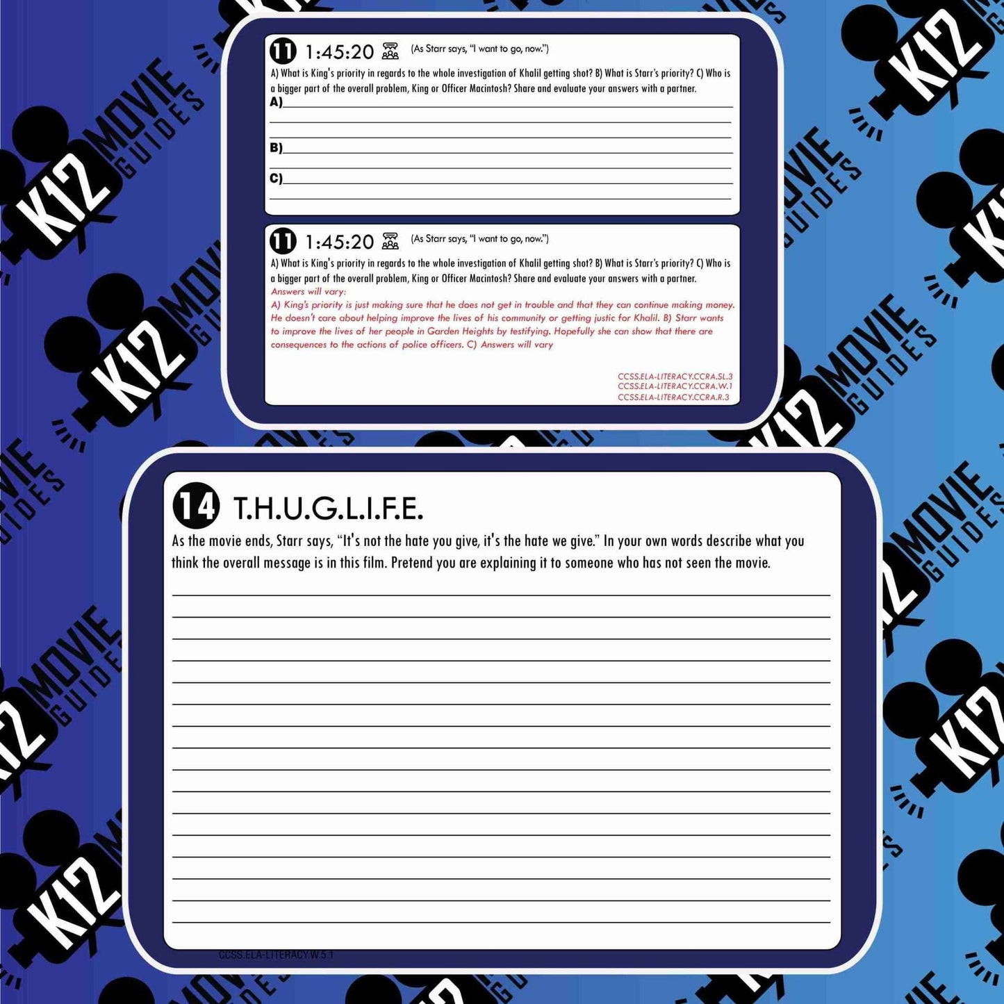 The Hate U Give Movie Guide | Worksheet (PG13 - 2018) Free Questions