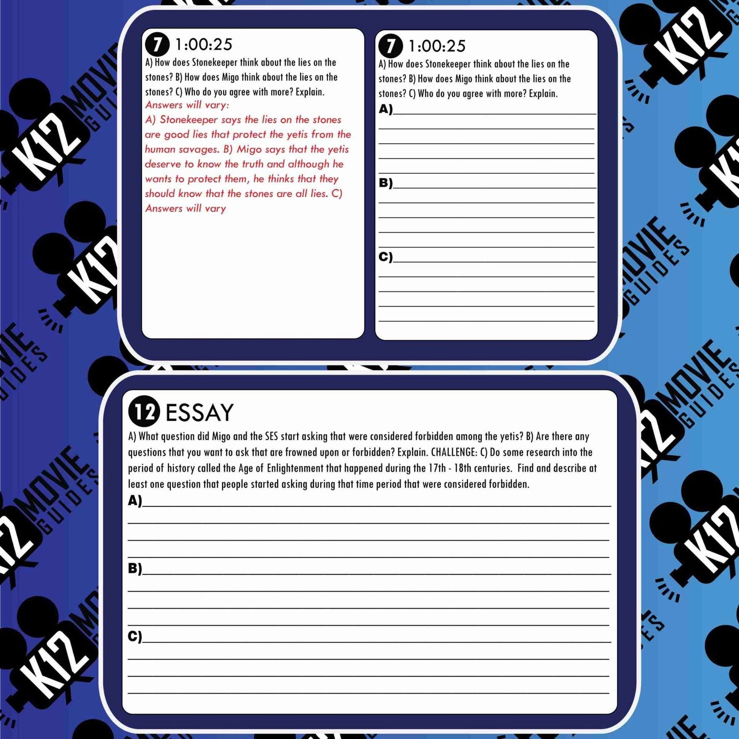 Smallfoot Movie Guide | Questions | Worksheet (PG - 2018) Sample