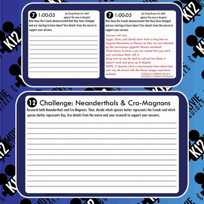 The Croods Guide | Worksheet | Questions | Google Classroom (PG - 2013) Sample