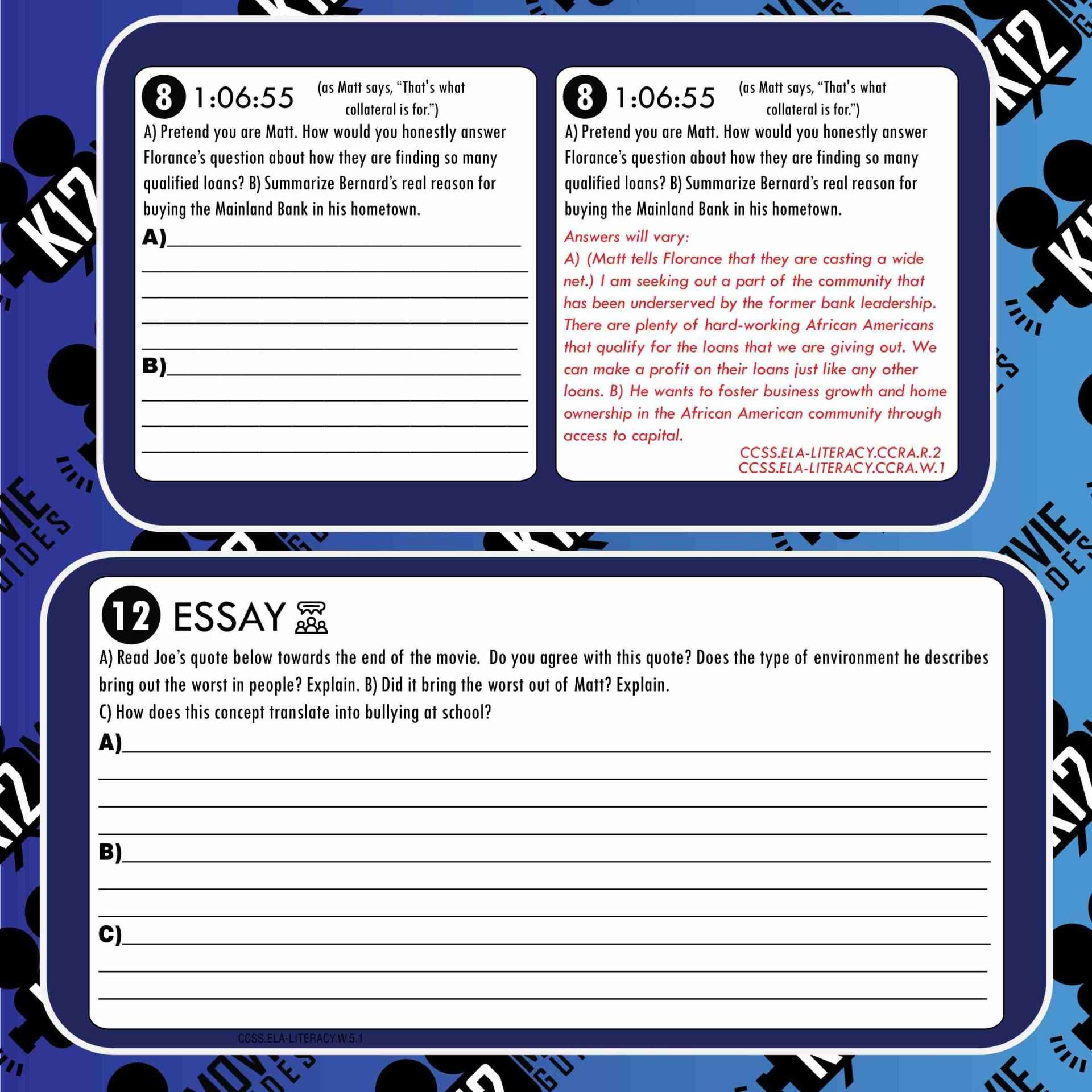 The Banker Movie Guide | Questions | Worksheet (PG13 - 2020) Free Sample