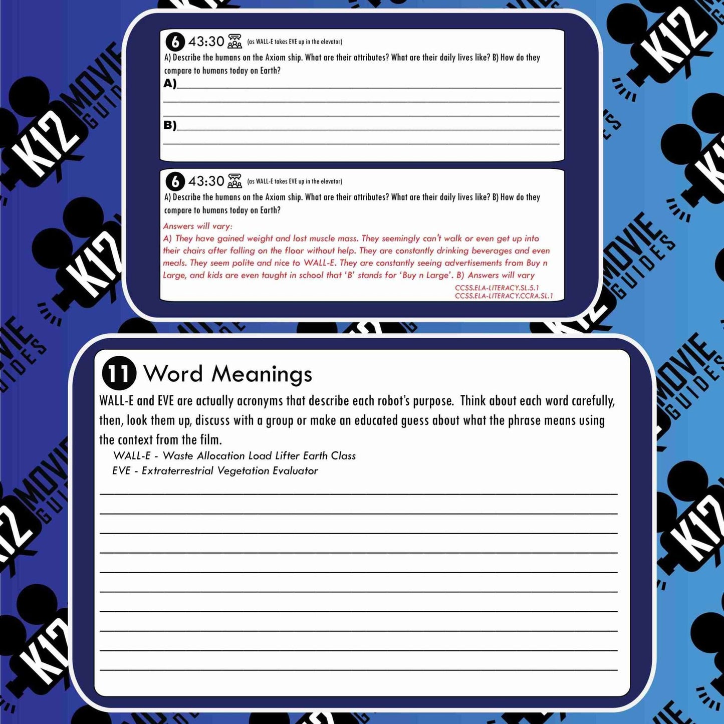 WALL-E Movie Guide | Worksheet | Questions | Google Form (G - 2008) Free Sample