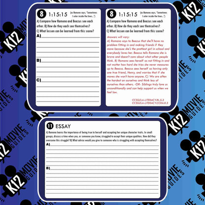 Ramona and Beezus Movie Guide | Worksheet | Questions (G - 2010) Sample