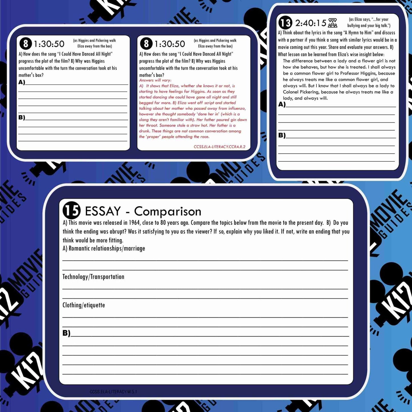 My Fair Lady Movie Guide | Questions | Worksheet | Google Forms (G - 1964) Free Sample