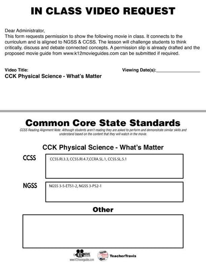 Free Crash Course Kids Physical Science What's Matter - YouTube Guide NGSS