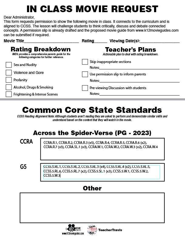 Spider-Man: Across the Spider-Verse Movie Guide (PG - 2023) CCSS