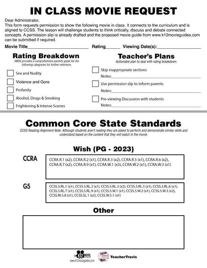 Wish Movie Guide (PG - 2023) CCSS