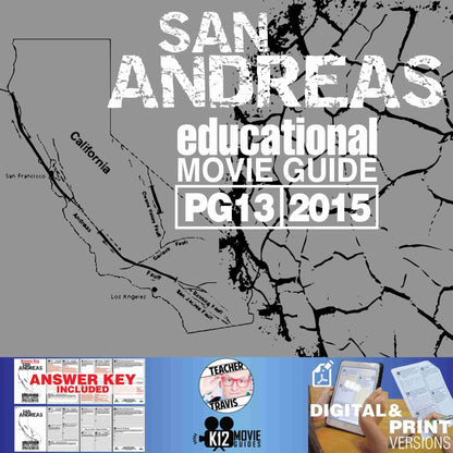 San Andreas Movie Guide | Questions | Worksheet (PG13 - 2015) Cover