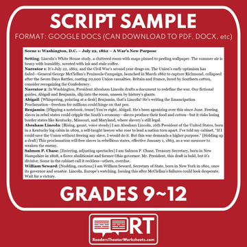 Civil War Unit – Freedom and Fire Readers Theater Script (Part 2 of 5) preview image 2