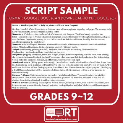 Civil War Unit – Freedom and Fire Readers Theater Script (Part 2 of 5)
