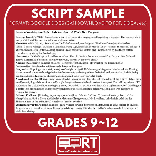 Civil War Unit – Freedom and Fire Readers Theater Script (Part 2 of 5) preview image 2