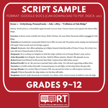 Civil War Unit – Turning the Tide Readers Theater Script (Part 3 of 5) preview image 2