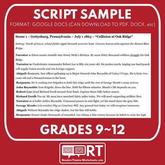 Civil War Unit – Turning the Tide Readers Theater Script (Part 3 of 5) preview image 2