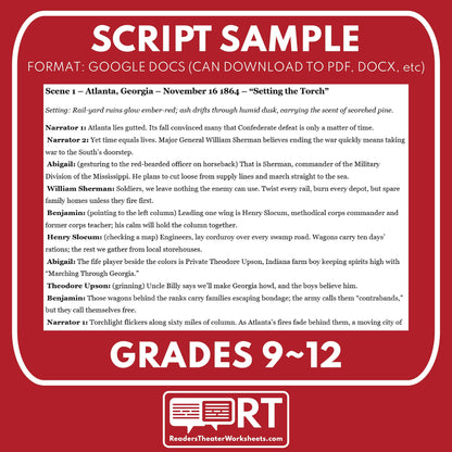 Civil War Unit – War Is All Hell Readers Theater Script (Part 4 of 5)