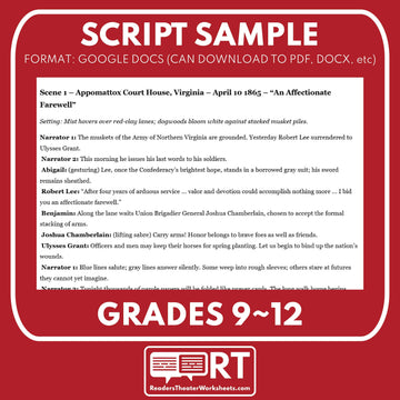 Civil War Unit – The Better Angels Readers Theater Script (Part 5 of 5) preview image 2