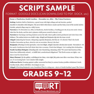 Civil War Unit – Igniting a Nation Readers Theater Script (Part 1 of 5) preview image 2