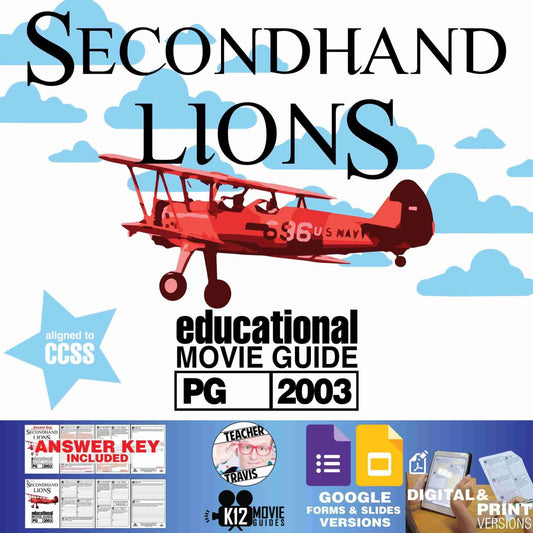 Secondhand Lions Movie Guide | Worksheet | Questions | Google Slides (PG - 2003)