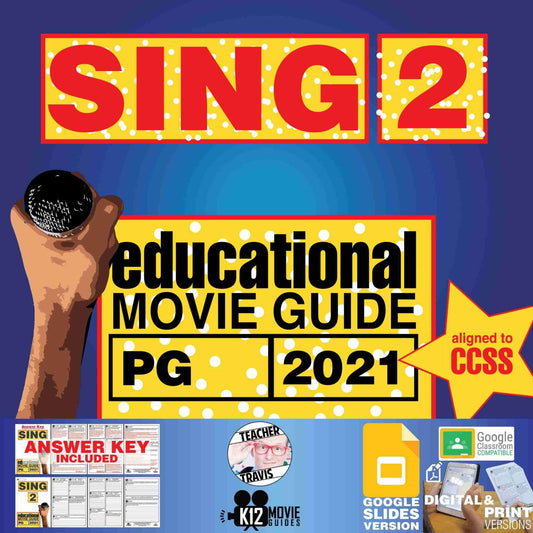 Sing 2 Movie Guide | Worksheet | Questions | Google Slides (PG - 2021) Cover