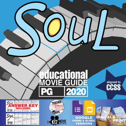 Soul Movie Guide | Worksheet | Questions | Google Formats (PG - 2020)