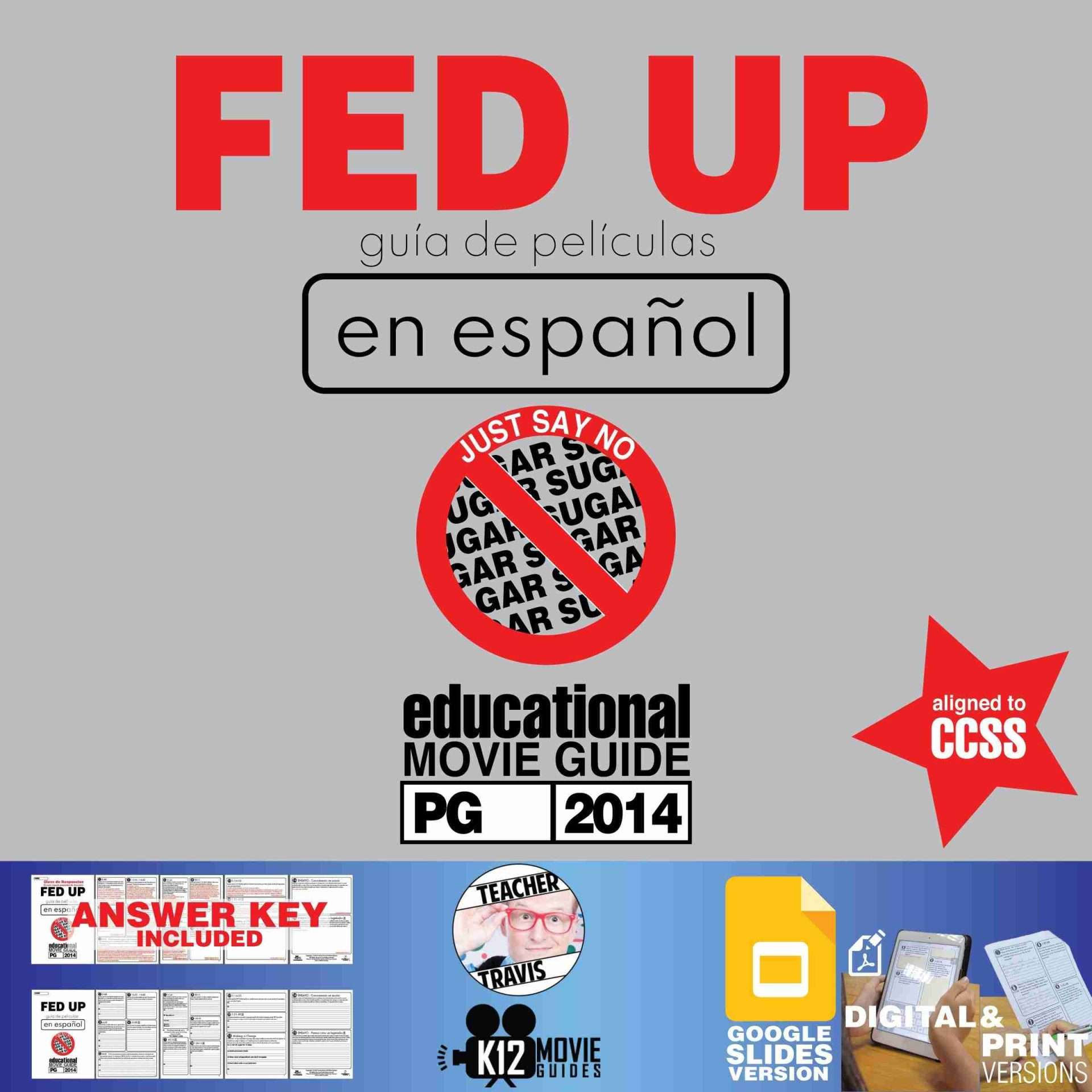 Fed Up Documentary Movie Guide | Questions | Worksheet | Google Formats (PG - 2014) Cover