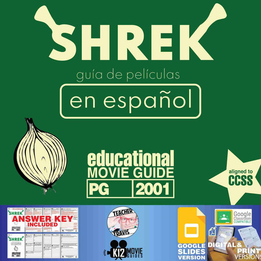 Shrek Movie Guide in Spanish | Español | Questions | (PG - 2001) Cover