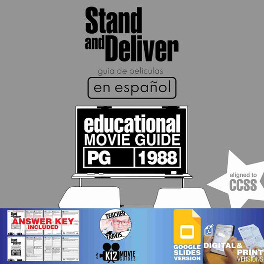 Stand and Deliver Movie Viewing Guide in Spanish | Español (PG - 1988) Cover