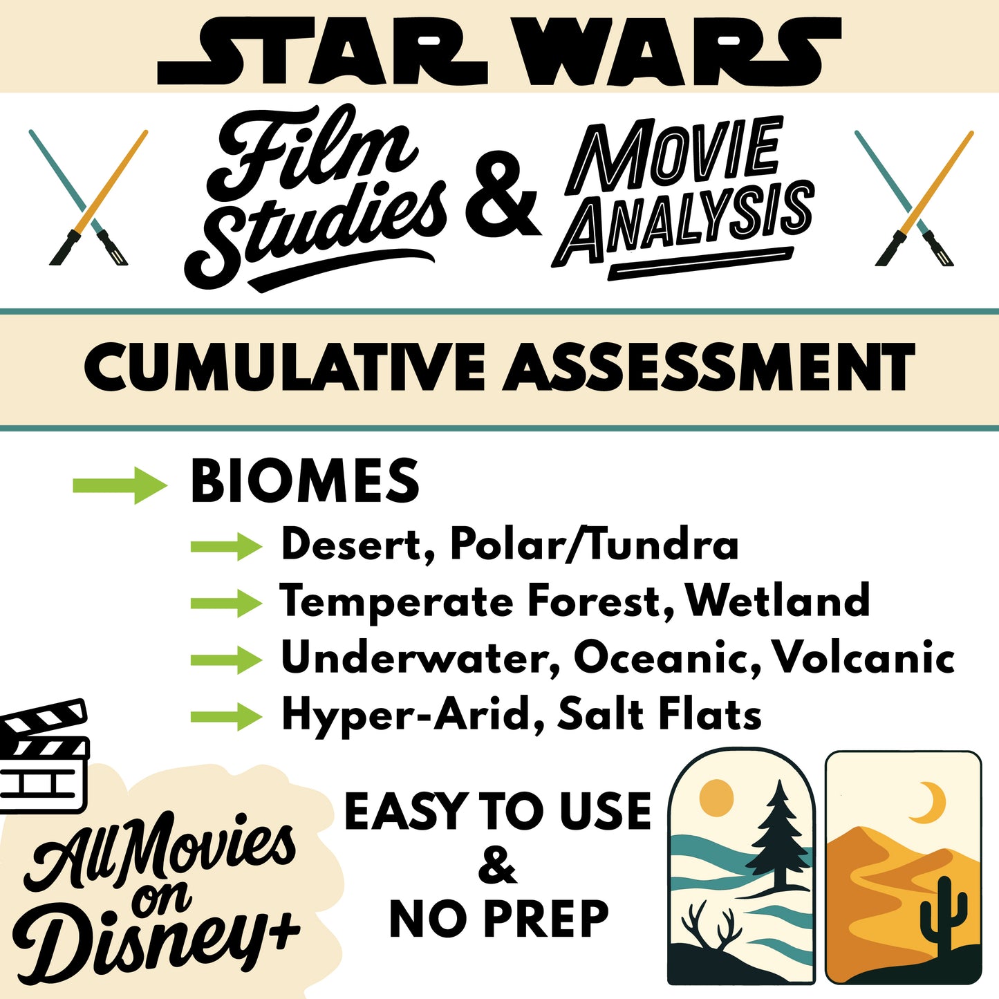 Star Wars Saga Assessment | Biome & Environment Focus (9 Weeks) | Science for Grades 9-12