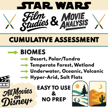 Star Wars Saga Assessment | Biome & Environment Focus (9 Weeks) | Science for Grades 9-12