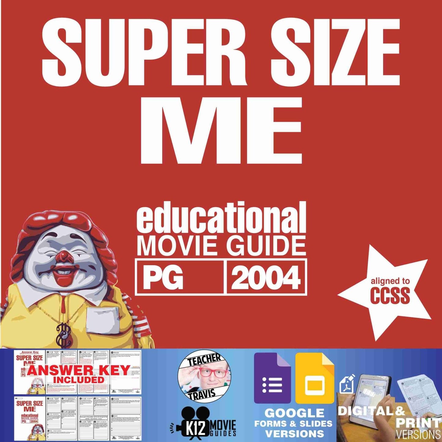 Super Size Me Movie Viewing Guide | Worksheet | Questions | Google (PG - 2004)