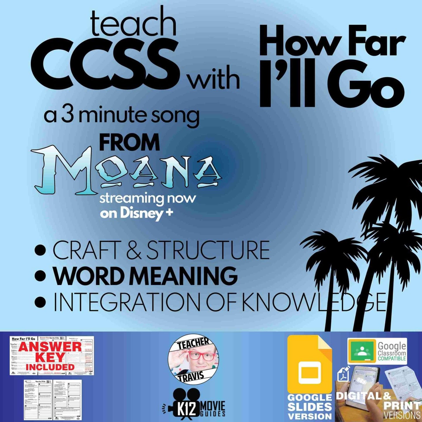 Teach CCSS with How Far I'll Go Song from Moana | Reading Literature | Cover