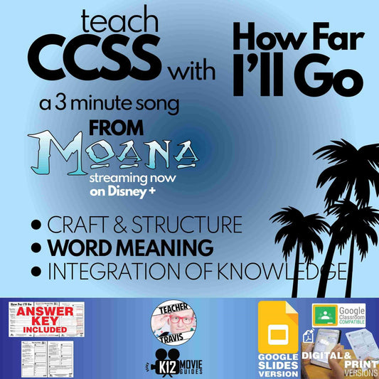 Teach CCSS with How Far I'll Go Song from Moana | Reading Literature | Cover
