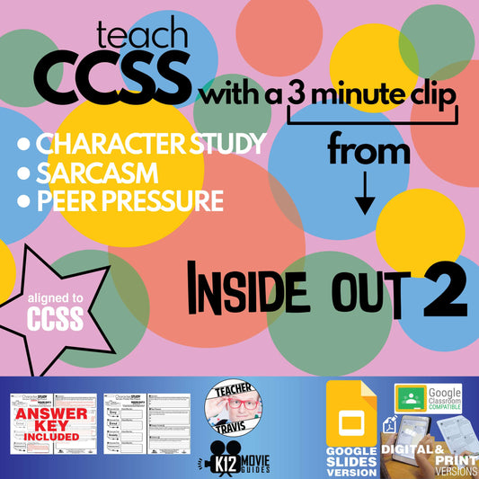 Teach CCSS with a 3 minute clip from Inside Out 2 (2024) Cover