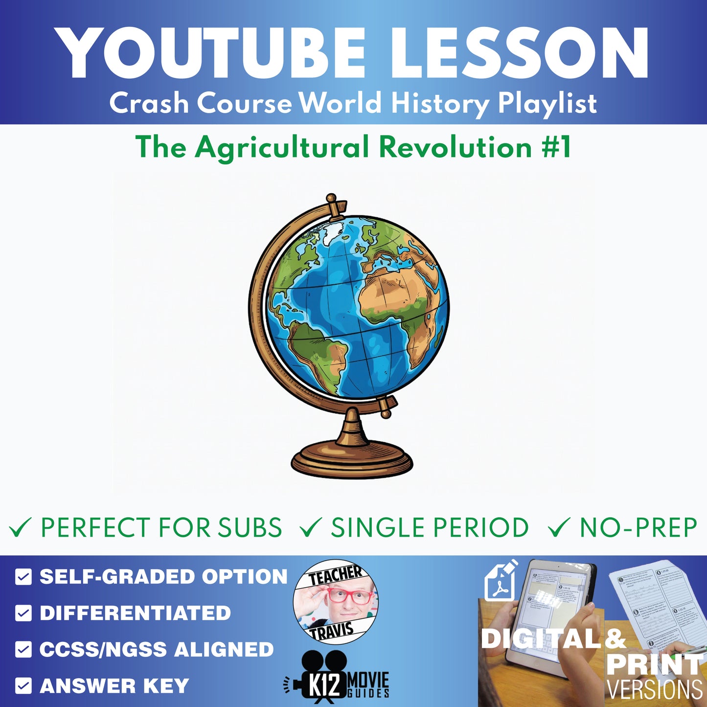 Crash Course - The Agricultural Revolution: Crash Course World History #1 - YouTube Video Lesson