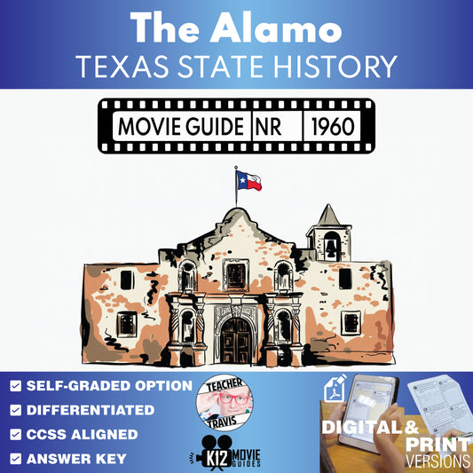 Texas State History: The Alamo Film Quiz & Movie Guide Questions (NR - 1960)