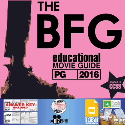 The BFG Movie Guide | Questions | Worksheet | Google Slides (PG - 2016) Cover