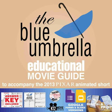 The Blue Umbrella (2013) Pixar Short Guide | Questions | Personification | Theme | Cover