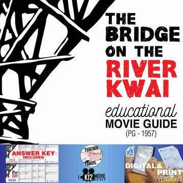 The Bridge on the River Kwai Movie Guide | Questions | Worksheet (PG - 1957) Cover