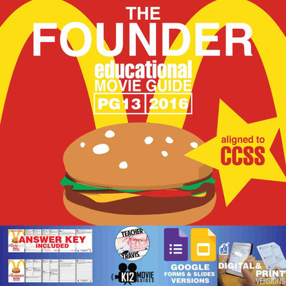 The Founder Movie Guide | Questions | Worksheet | Google Form (PG13 - 2016) Cover