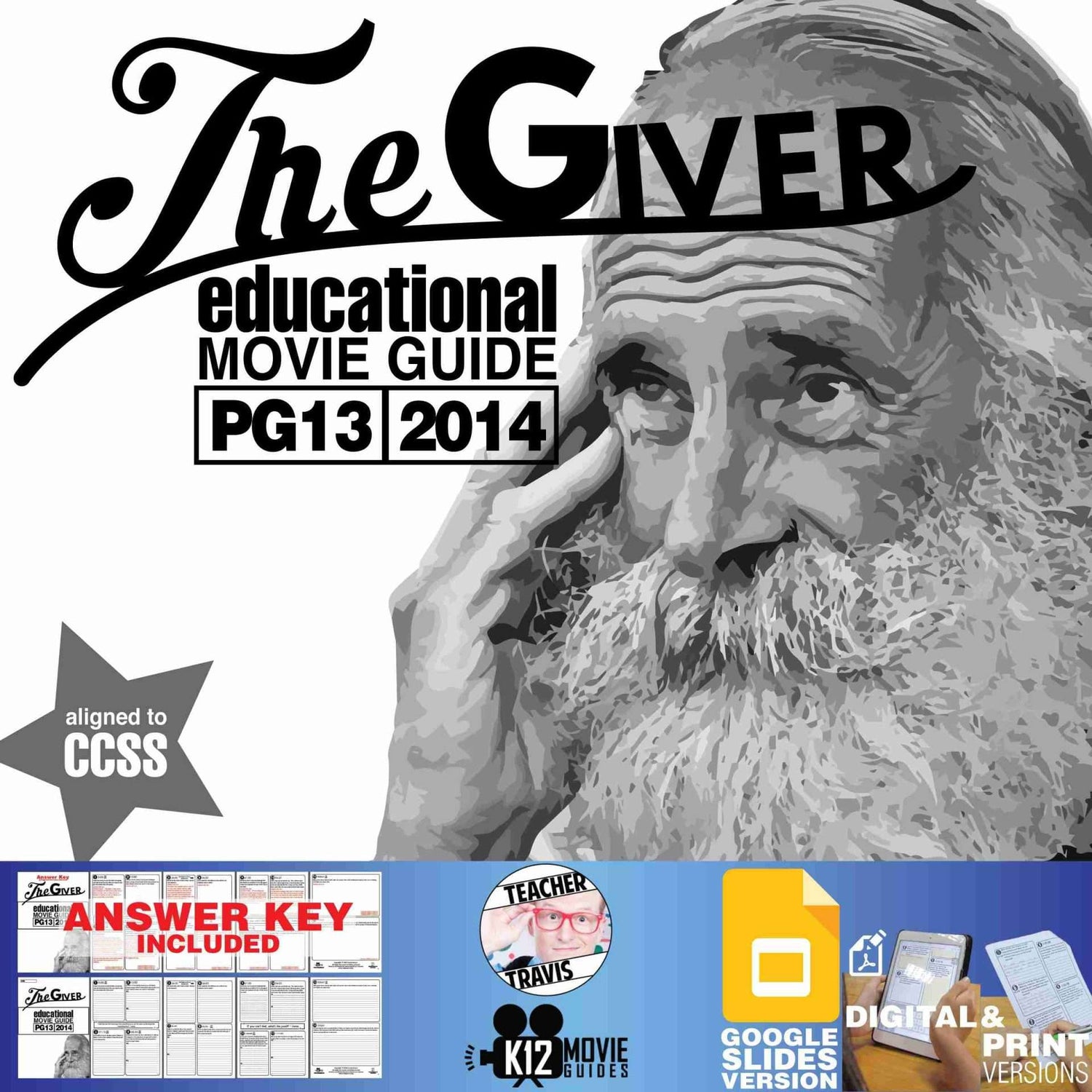 The Giver Movie Guide | Questions | Worksheet | Google Slides (PG13 - 2014) Cover