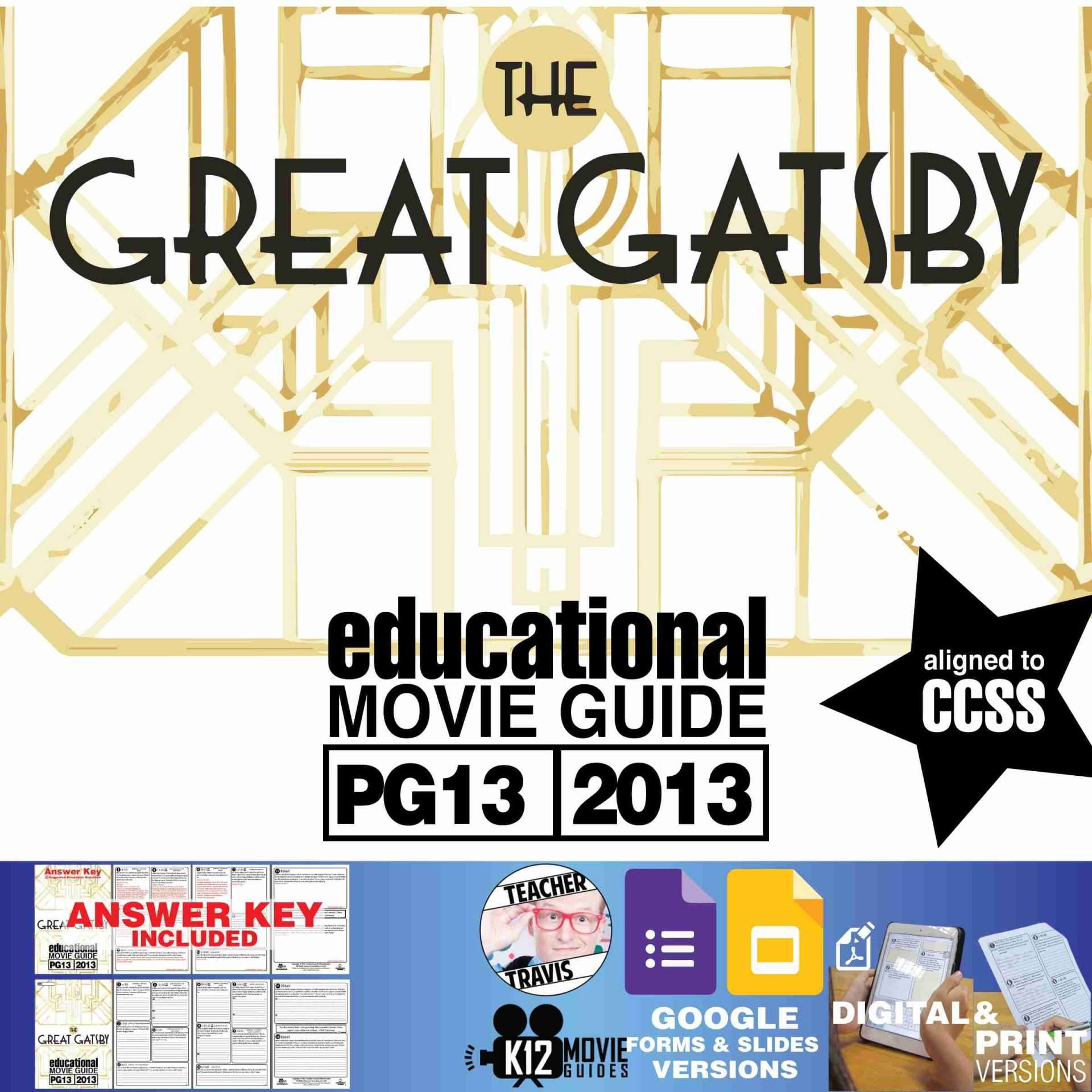 The Great Gatsby (PG13 - 2013) Movie Guide Cover