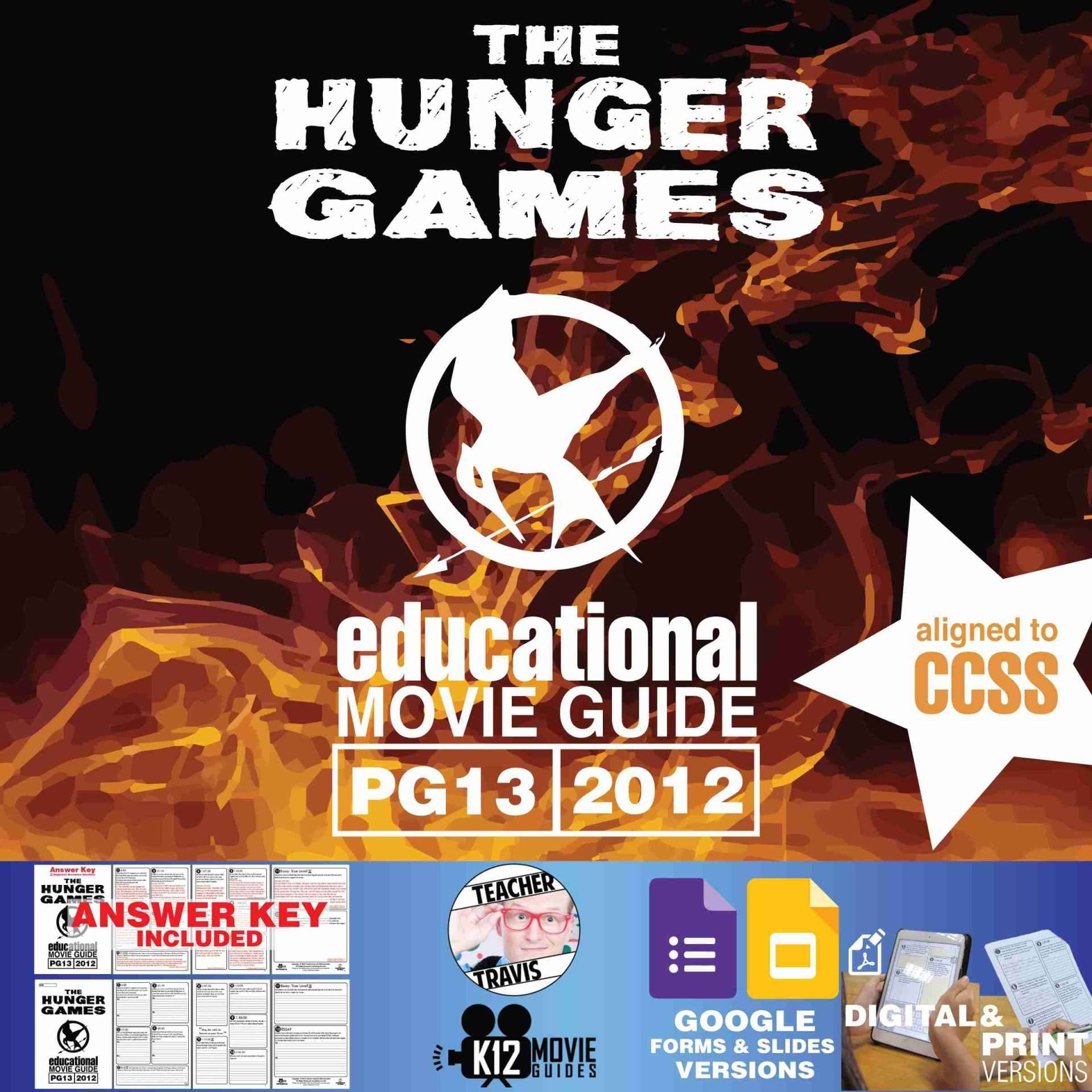 The Hunger Games Movie Guide | Questions | Worksheet | Google Slide(PG13 - 2012)