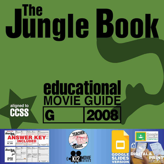 The Jungle Book Movie Guide | Questions | Worksheet | Google Slides (PG - 2016) Cover