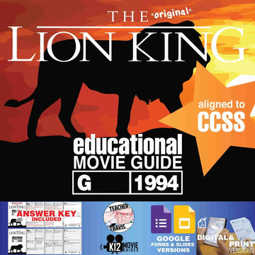 The Lion King Movie Guide | Questions | Worksheet | Google Formats (G - 1994)