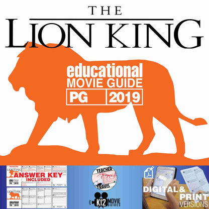 The Lion King *NEW* Movie Guide | Questions | Worksheet (PG - 2019) Cover