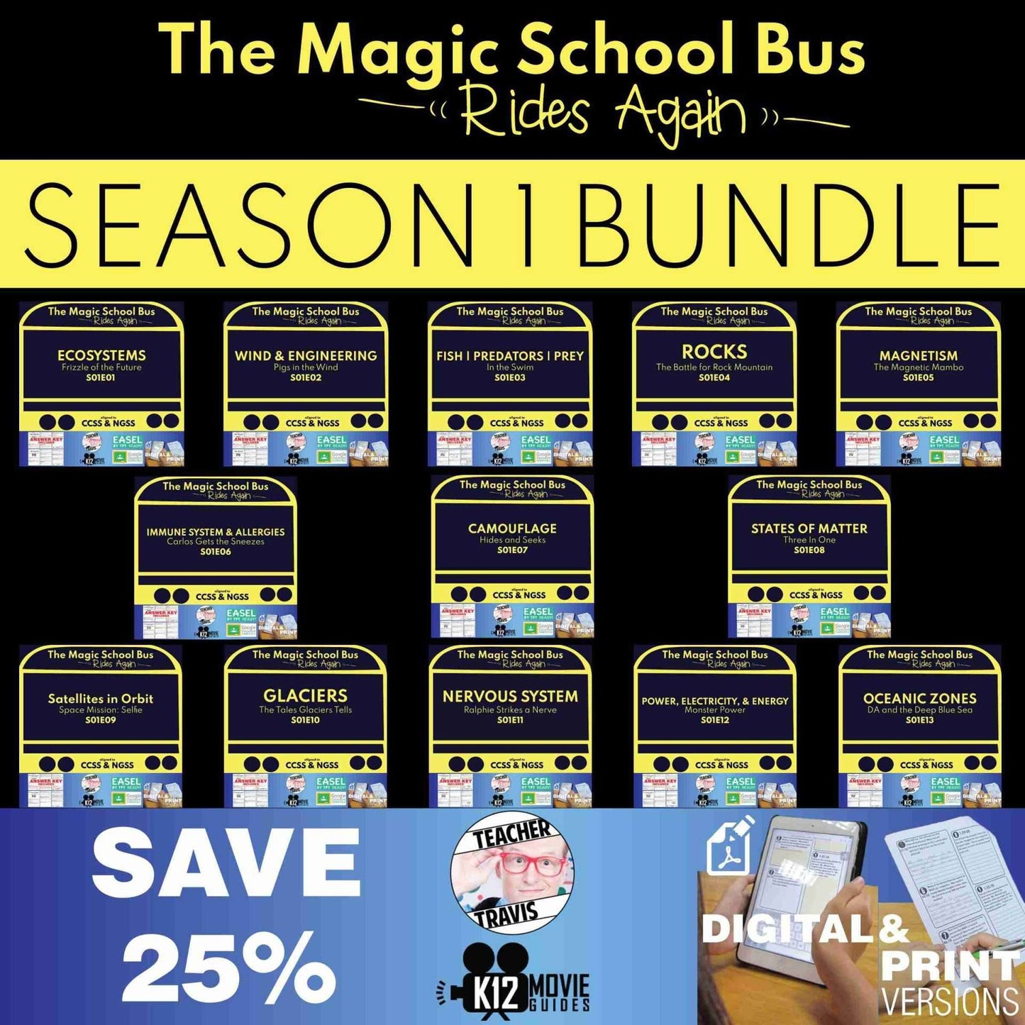 The Magic School Bus Rides Again Season 1 Bundle | 13 Video Guides | SAVE 25%