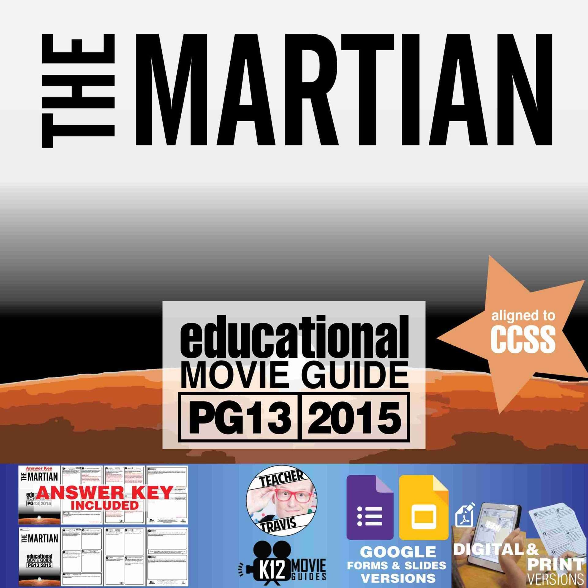 The Martian Movie Guide | Questions | Worksheet | Google Slides (PG13 - 2015)
