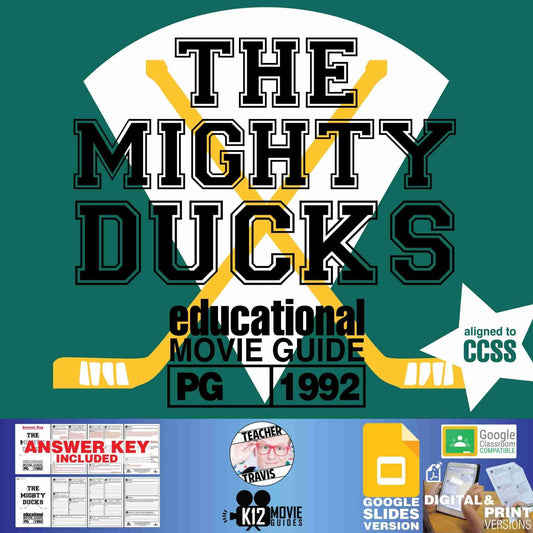 The Mighty Ducks Movie Guide | Worksheet | Questions | Google (PG - 1992) Cover