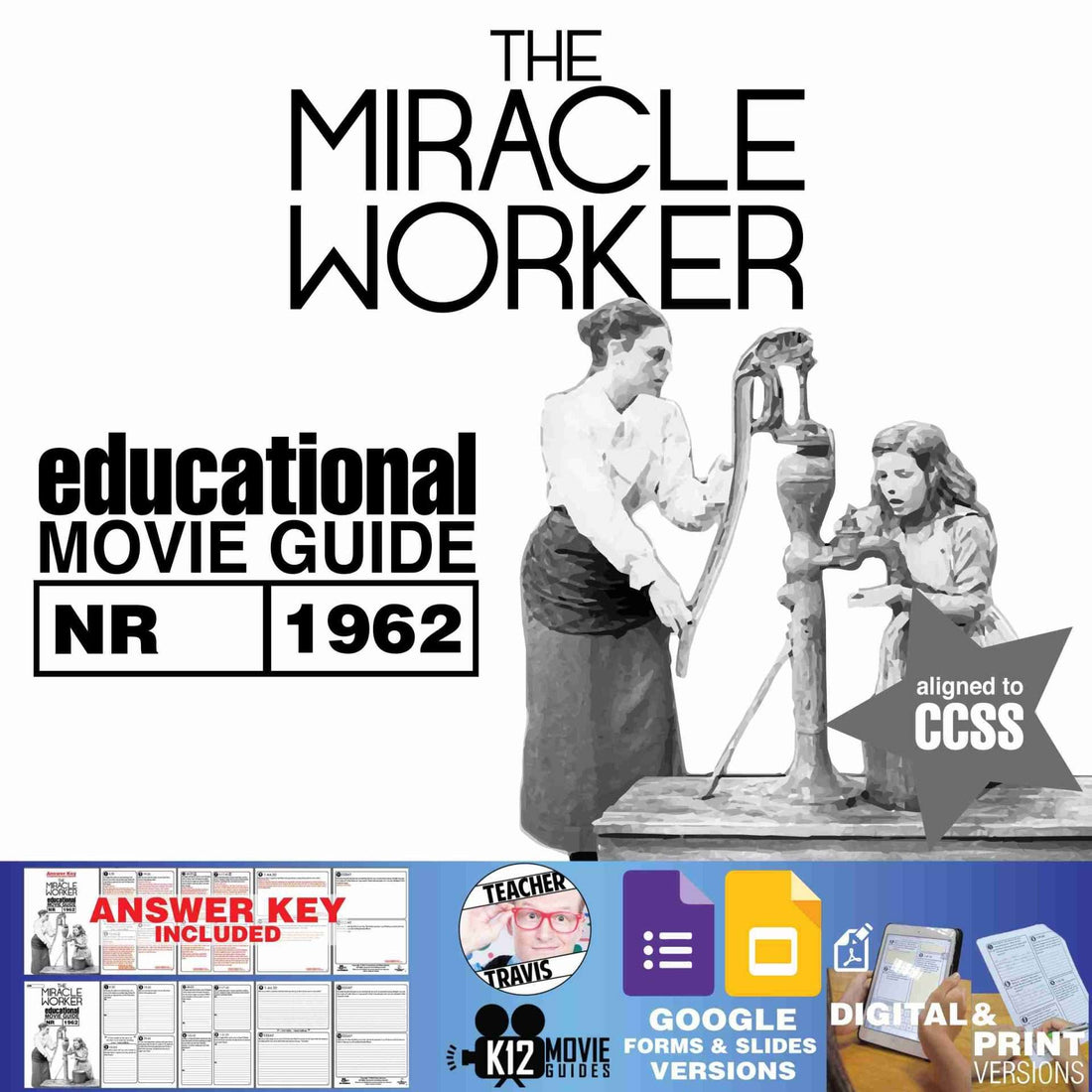 The Miracle Worker Movie Guide (Helen Keller Story) Worksheet (NR - 19 ...
